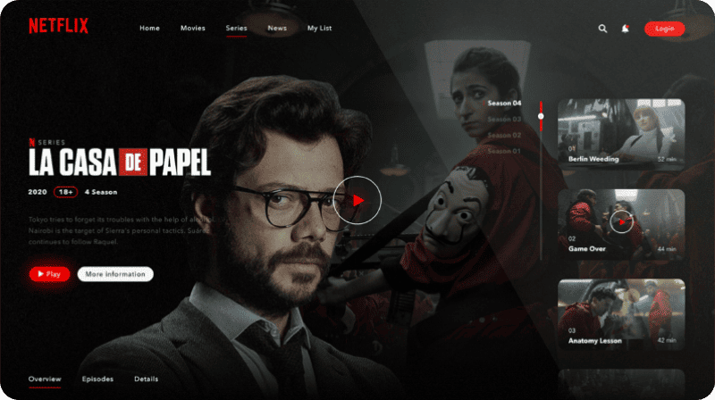 Netflix 流媒体服务展示